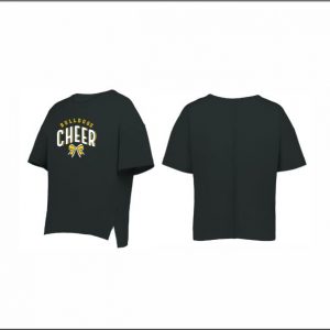 BTAA Cheer - 31. Ladies Short Sleeve Relaxed Boxy Tee (Black)
