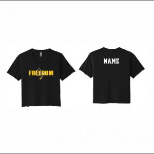Freedom Cheer - 8. Womens Soft Cropped T-Shirt