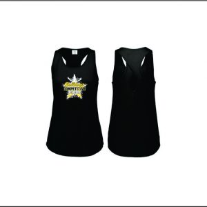 BTAA Cheer (Competitive) - 39. Ladies Try-Blend Keyhole Racerback Tank Top (Black)