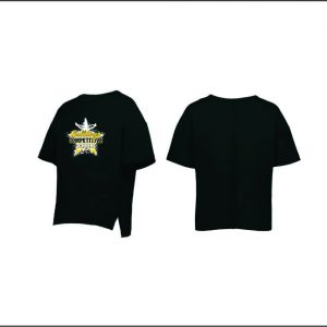 BTAA Cheer (Competitive) - 51. Ladies Short Sleeve Relaxed Boxy Tee (Black)