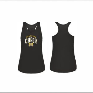 BTAA Cheer - 10. Ladies Moisture Wicking Racerback Tank Top (Black)