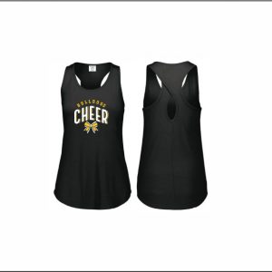 BTAA Cheer - 11. Ladies Try-Blend Keyhole Racerback Tank Top (Black)