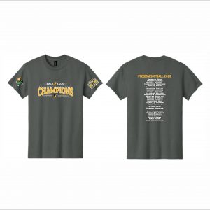 FHS Softball Champions - 1. Short Sleeve Cotton T-Shirt (Charcoal)