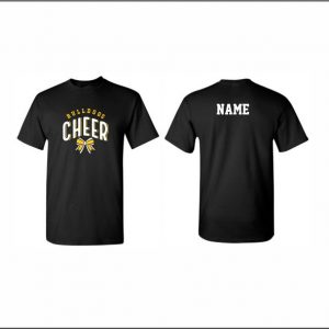 BTAA Cheer - 5. Short Sleeve Cotton T-Shirt (Black)