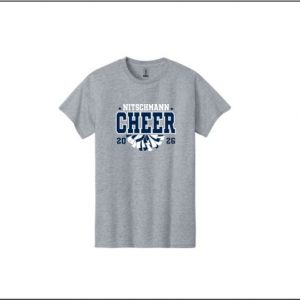Nitschmann Cheer - 1. Short Sleeve Cotton T-Shirt (Gray - MANDATORY TEAM ITEM)