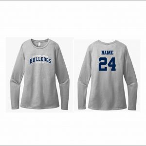NLHS Girls Soccer - 6. Ladies Long Sleeve Shirt (Light Gray Heather)
