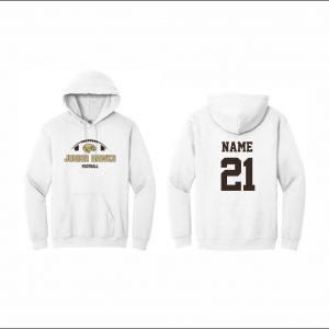 Junior Hawks Football - 12. Hooded Sweatshirt (white)