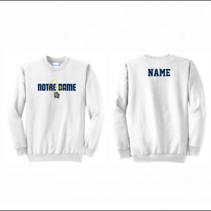 Notre Dame Cheer - 13. Crewneck Sweatshirt (White)