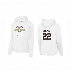 Junior Hawks Football - 15. Performance Hooded Sweatshirt (white)