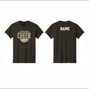 Junior Hawks Cheer - 18. Short Sleeve Cotton T-Shirt (brown)