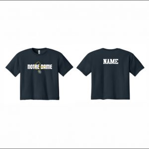 Notre Dame Cheer - 37. Ladies Cropped Tee (Navy)
