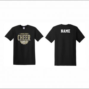Junior Hawks Cheer - 20. Short Sleeve Cotton T-Shirt (black)