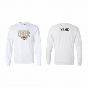 Junior Hawks Cheer - 21. Long Sleeve Cotton T-Shirt (white)