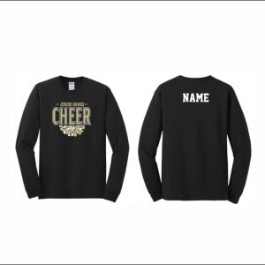 Junior Hawks Cheer - 22. Long Sleeve Cotton T-Shirt (black)