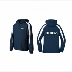 NLYAA Cheer - 12. Fleece Lined Lightweight Colorblock Jacket (Navy/White)