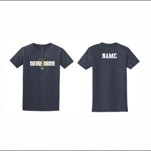Notre Dame Cheer - 6. Short Sleeve Soft Style Cotton/Poly T-Shirt (Navy Heather)