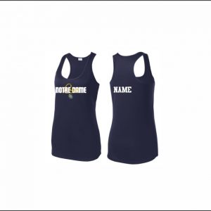 Notre Dame Cheer - 7. Ladies Performance Racerback Tank Top (Navy)
