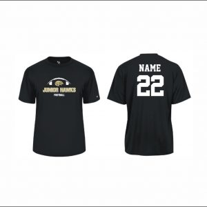 Junior Hawks Football - 7. Short Sleeve Performance Shirt (black)