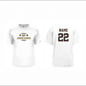 Junior Hawks Football - 8. Short Sleeve Performance Shirt (white)