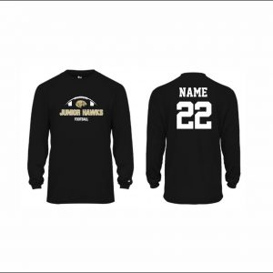 Junior Hawks Football - 9. Long Sleeve Performance Shirt (black)