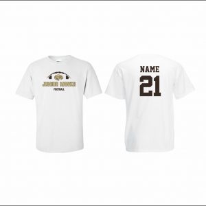 Junior Hawks Football - 2. Short Sleeve Cotton T-Shirt (white)