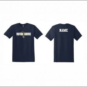 Notre Dame Cheer - 1. Short Sleeve Cotton T-Shirt (Navy)