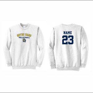 Notre Dame Volleyball - 12. Crewneck Sweatshirt (White)