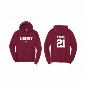 Liberty Field Hockey - 23. Hooded Sweatshirt (Cardinal)
