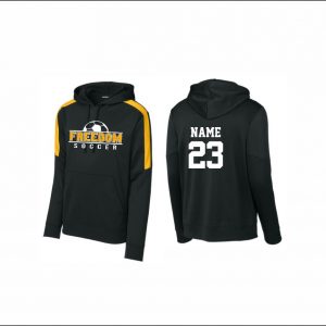 Freedom Boys Soccer - 16. Performance Hooded Sweatshirt (Black/Gold)