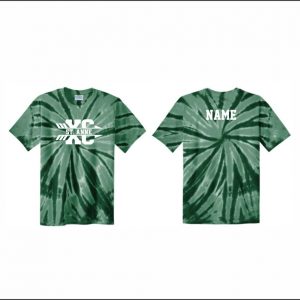 St. Anne Cross Country - 27. Short Sleeve Tie-Dye T-Shirt (Forest Green)