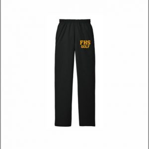 Freedom Golf - 9. Open Bottom Sweatpants (Black)