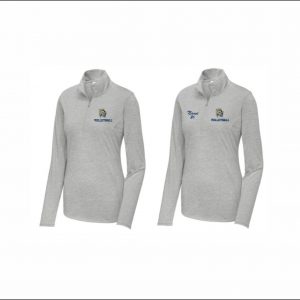Notre Dame Volleyball - 21. Ladies 1/4 Zip Performance Pullover (Light Grey)