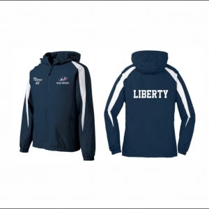 Liberty Field Hockey - 28. Lightweight Fleece Lined Colorblock Jacket (Navy/White)