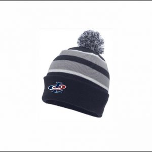 Liberty Field Hockey - 36. Pom Beanie (Navy/Gray/White)