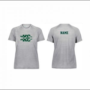 St. Anne Cross Country - 11. Ladies Short Sleeve Heather Performance Tee (Gray)