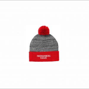 Freemansburg Elementary - 16. Pom Beanie (Red/Gray Heather)