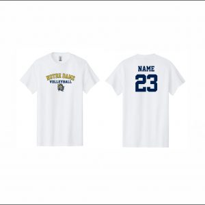 Notre Dame Volleyball - 4. Short Sleeve Cotton T-Shirt (White)