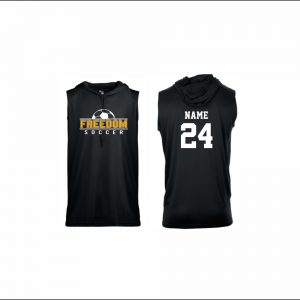 Freedom Boys Soccer - 5. Hooded Sleeveless Performance Shirt (Black)