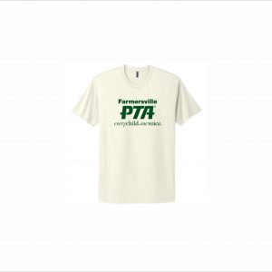 Farmersville Elementary - 9. Short Sleeve Soft Cotton T-Shirt (Natural - PTA)