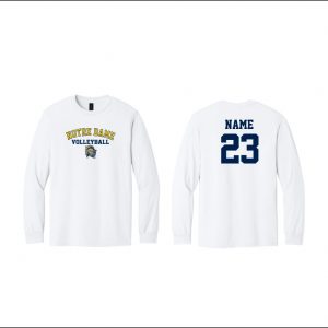 Notre Dame Volleyball - 7. Long Sleeve Cotton T-Shirt (White)