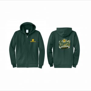 Farmersville Elementary - 8. Full Zip Hooded Sweatshirt (Dark Green)