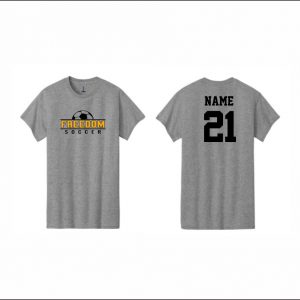 Freedom Boys Soccer - 1. Short Sleeve Cotton T-Shirt (Gray)