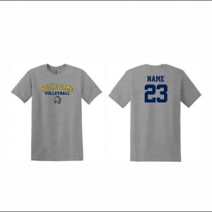 Notre Dame Volleyball - 2. Short Sleeve Cotton T-Shirt (Gray)