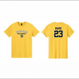 Notre Dame Volleyball - 3. Short Sleeve Cotton T-Shirt (Yellow)