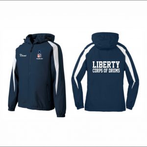 Liberty Percussion - 19. Full Zip Fleece Lined Colorblock Jacket (Navy/White)