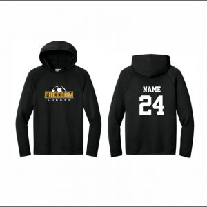 Freedom Boys Soccer - 11. Long Sleeve Hooded Performance Shirt (Black)