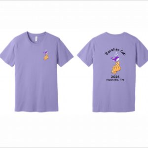 Borahae Con - Short Sleeve Soft Cotton T-Shirt (Dark Lavender)