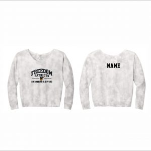 Freedom Swim & Dive - 12. Ladies Cloud Tie Dye V-Neck Sweatshirt (Gray)
