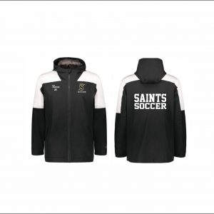 Berks Saints Soccer - 18. Full Zip Hooded Midweight Waterproof Jacket (Black/White)