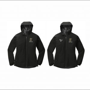 Berks Saints Soccer - 20. Ladies Rain Jacket (Black)